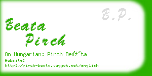 beata pirch business card